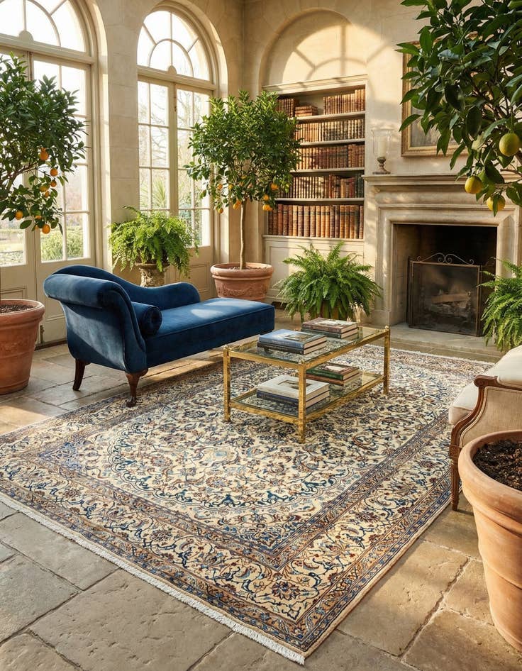 Detail image of 7' 1 x 10' Nain Rug