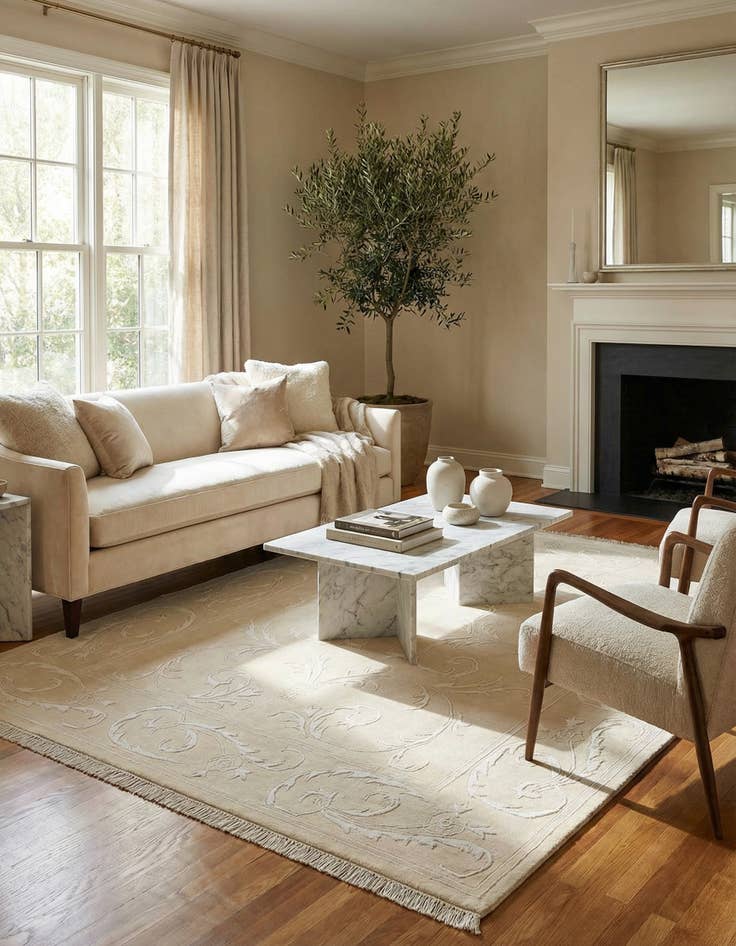 Detail image of 5' x 6' 8  Hand Knotted Darya Wool Rug