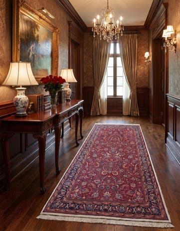 6' 6 x 11' 7 Mashad Wool Runner Rug