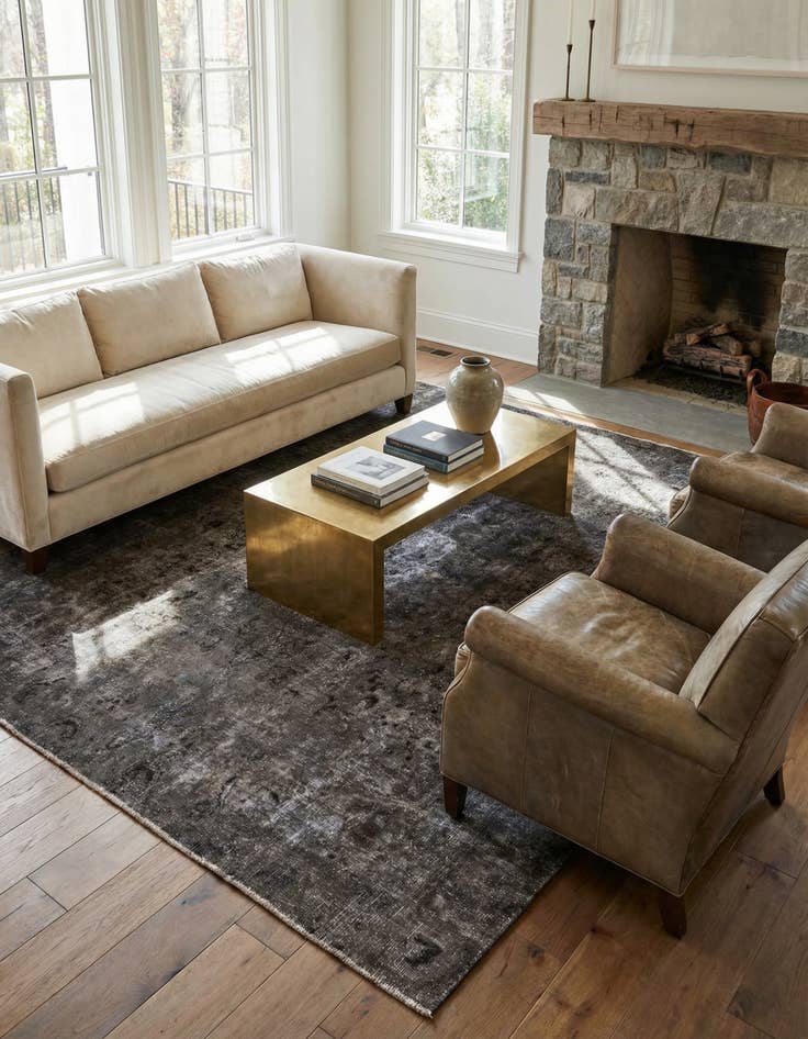 Detail image of 8' 2 x 8' 10  Hand Knotted Ultra Vintage Persian Wool Square Rug