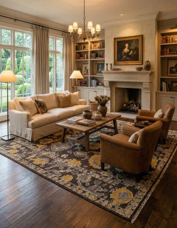 9' 3 x 12' 5 Hand Knotted Oushak Wool Rug