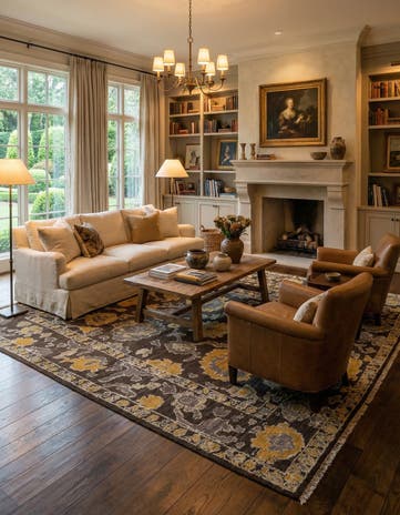 9' 3 x 12' 5 Hand Knotted Oushak Wool Rug