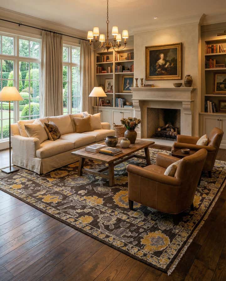 9' 3 x 12' 5 Hand Knotted Oushak Wool Rug