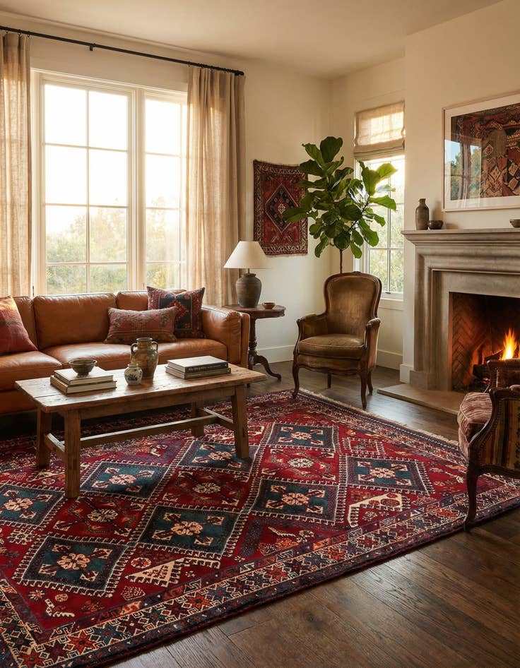 Detail image of  5' 3 x 8' 10 Shiraz Rug