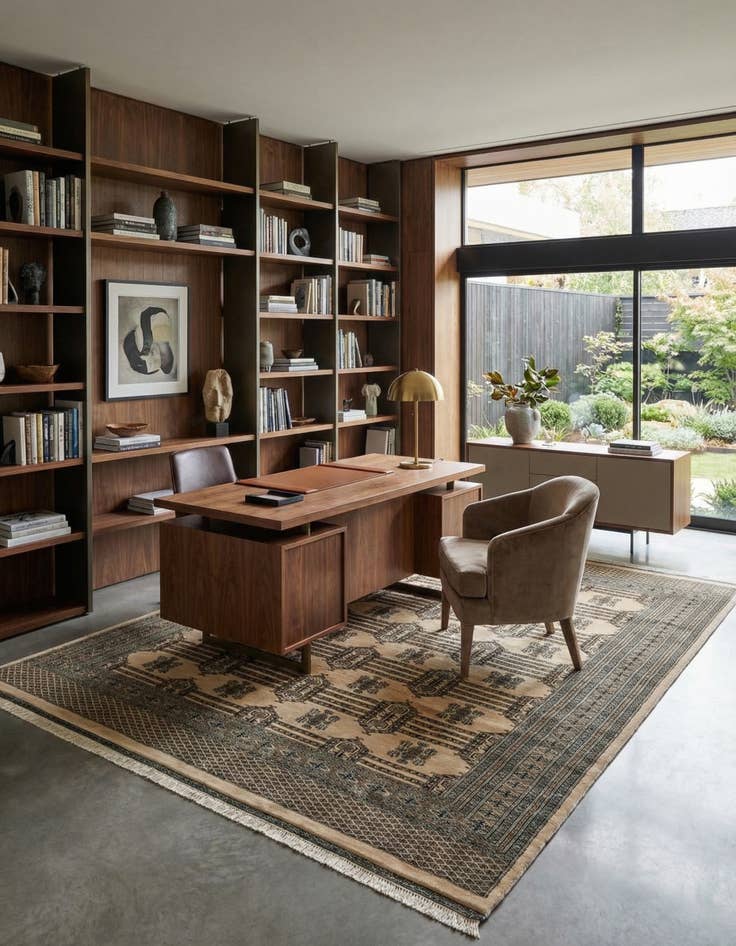 Detail image of 7' 4 x 9' 9  Hand Knotted Bokhara Oriental Wool Rug