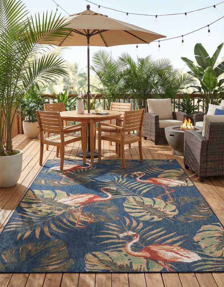 Detail image of 9' x 12'  Washable Baja Indoor / Outdoor Rug