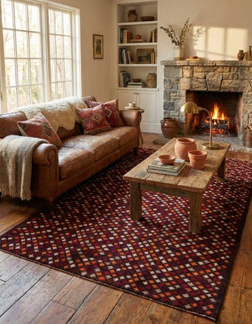 6' 8 x 10' 2 Hand Knotted Balouch Wool Rug