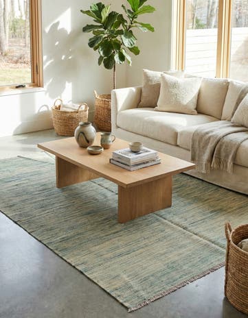 4' 1 x 6' 2 Hand Woven Kilim Modern Wool Rug