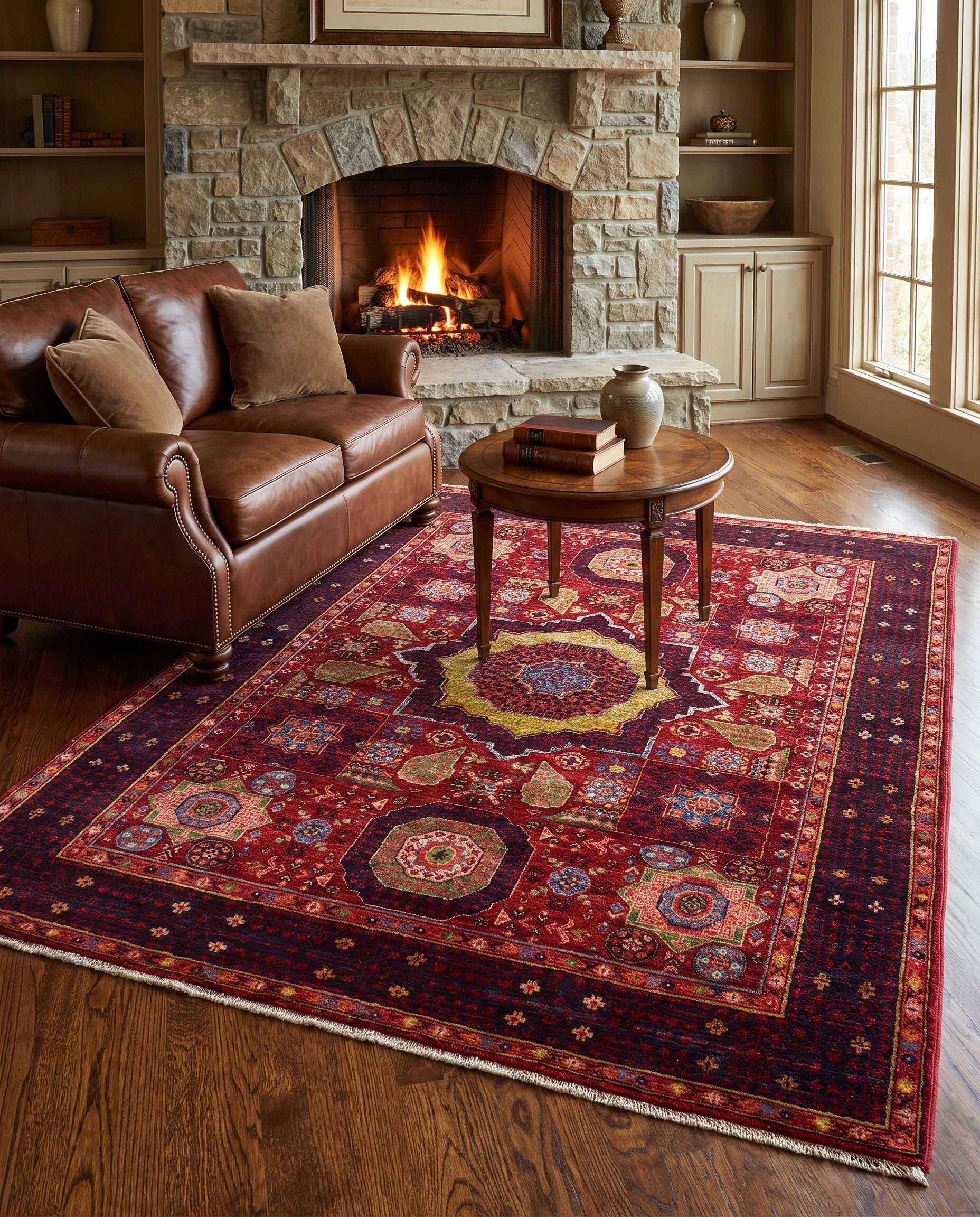 5' x 6' 7 Hand Knotted Mamluk Ziegler Rug