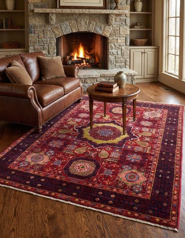 5' x 6' 7 Hand Knotted Mamluk Ziegler Rug