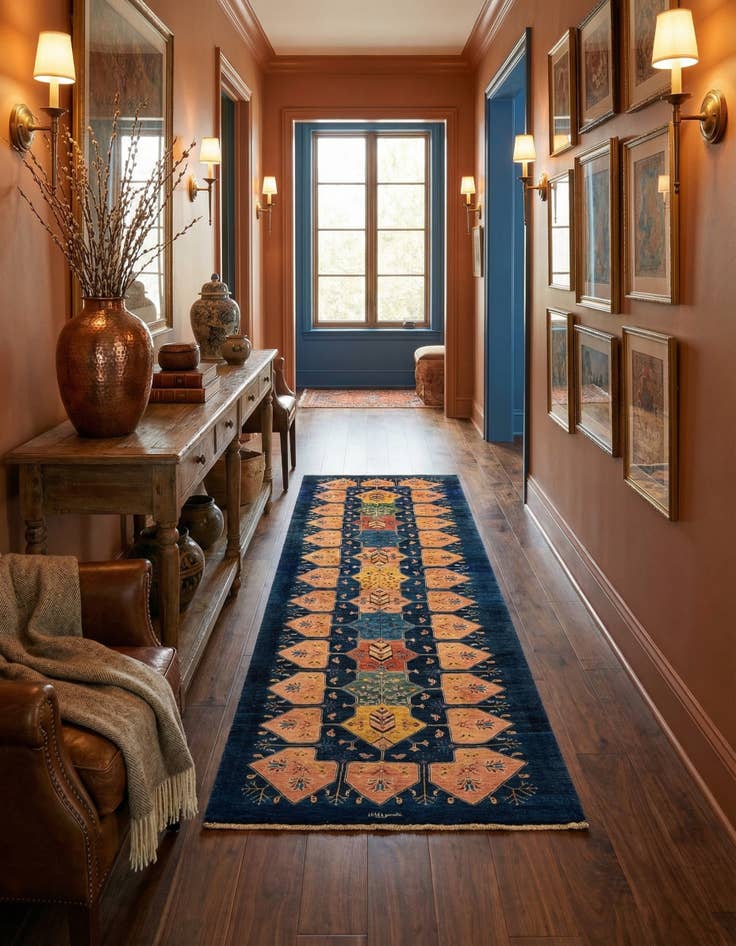 Detail image of 3' 1 x 9' 10 Luribaft Wool Runner Rug