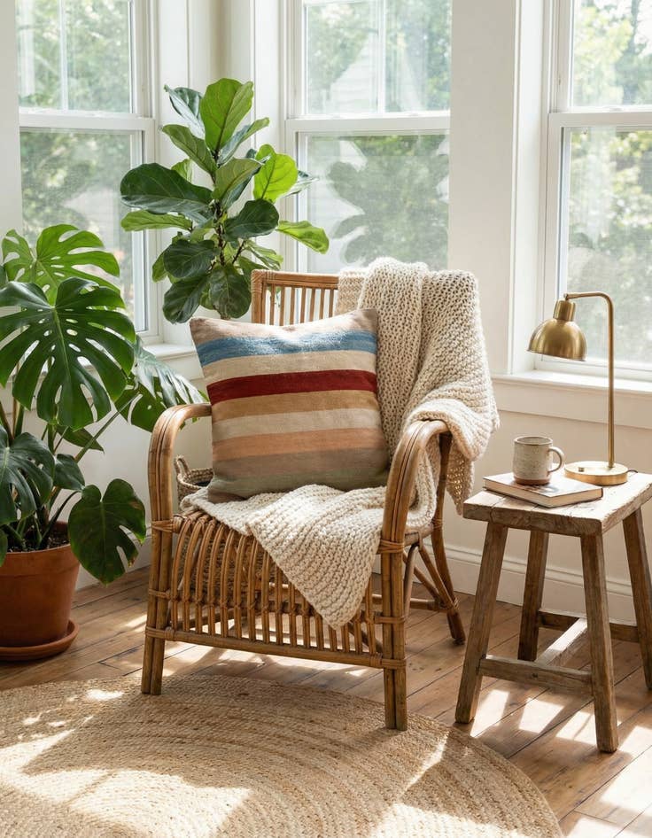 Detail image of  2' 6 x 2' 6  Hand Woven Pillow Wool Square Rug