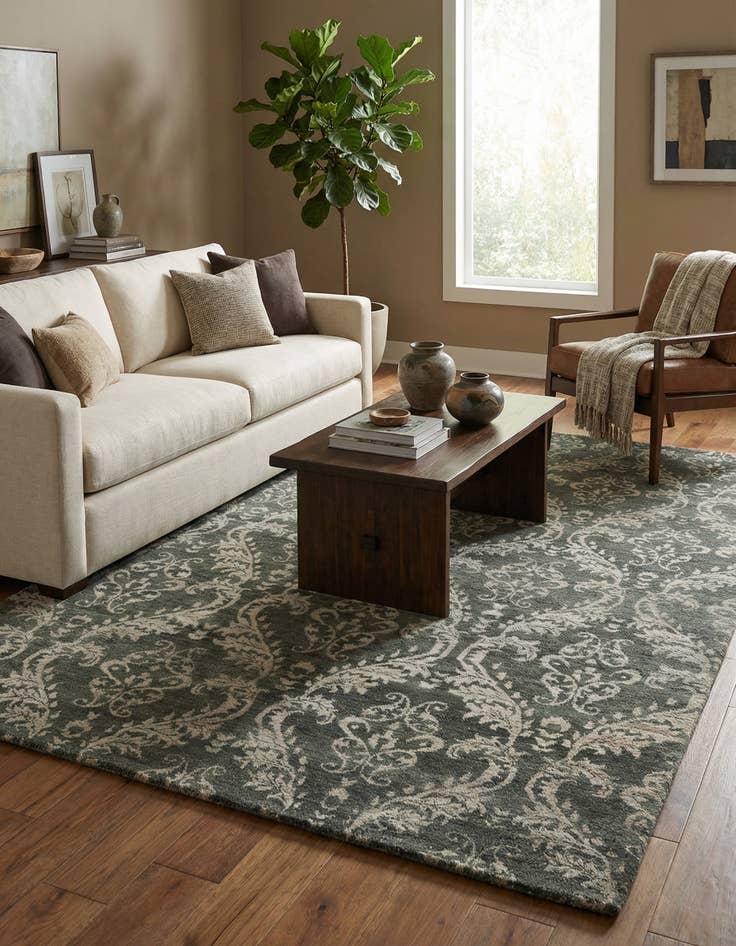 Detail image of  5' 7 x 8' 2  Hand Knotted Kashkuli Gabbeh Wool Rug