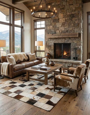 5' x 7' 10 Cowhide Rug
