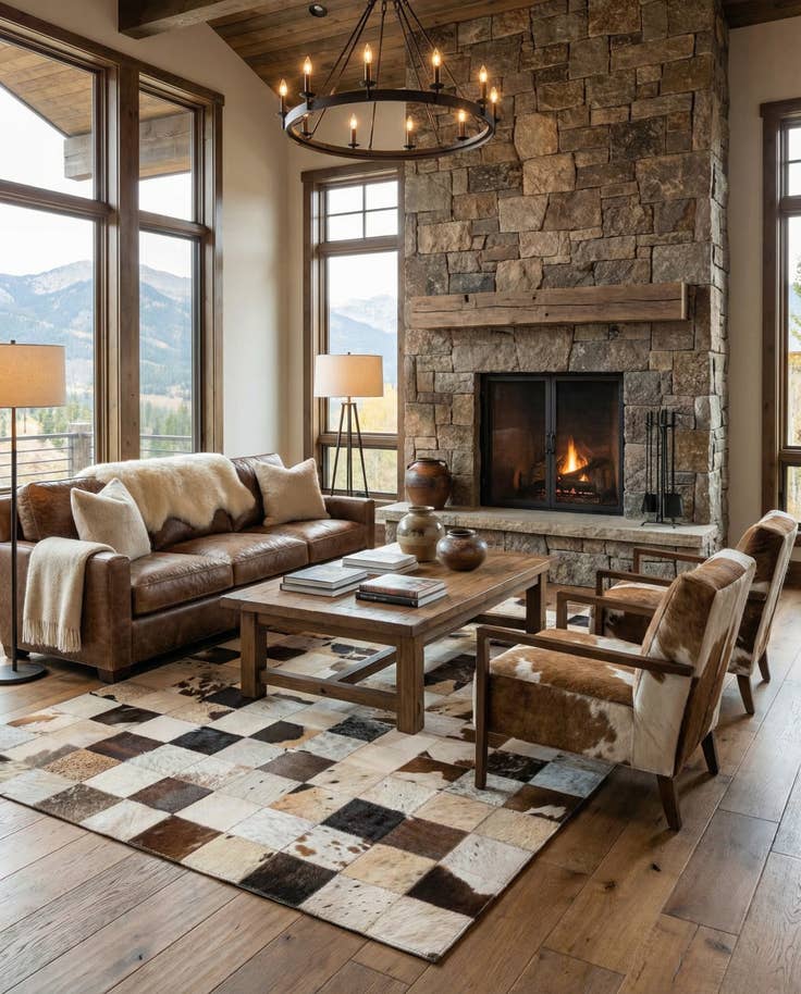 Detail image of 5' x 7' 10 Cowhide Rug