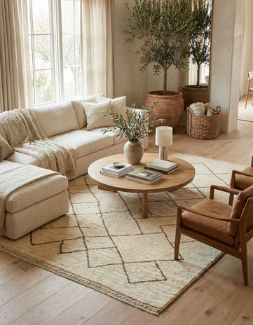 5' 10 x 8' 1 Hand Knotted Moroccan Wool Rug