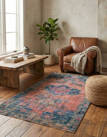 4' x 8' 7 Hand Knotted Ultra Vintage Persian Wool Runner Rug