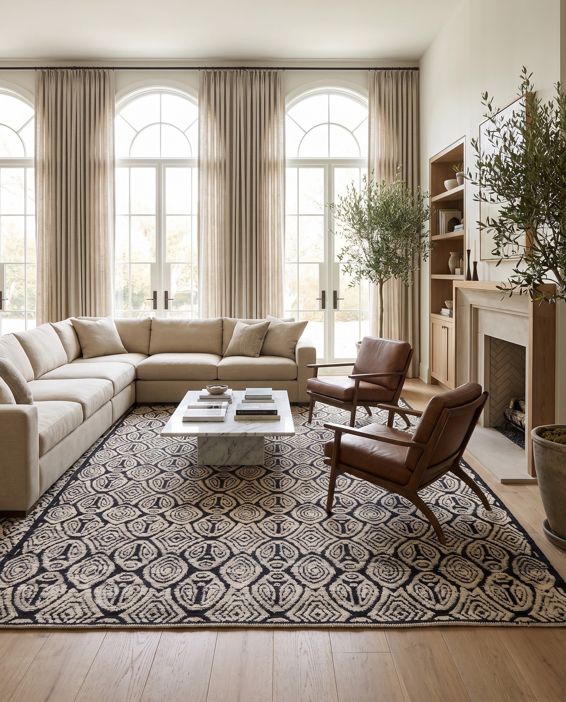 9' x 12' 2 Hand Knotted Darya Wool Rug