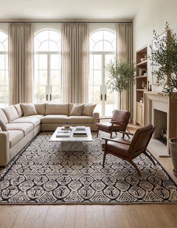 9' x 12' 2 Hand Knotted Darya Wool Rug
