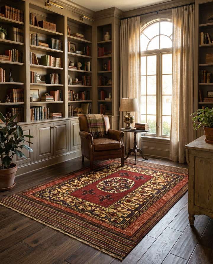 3' 11 x 6' Hand Knotted Sumak Wool Rug