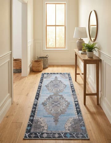 2' x 6' Washable Timeless Runner Rug