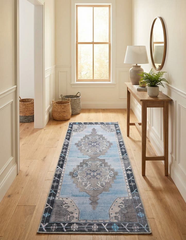 2' x 6' Washable Timeless Runner Rug
