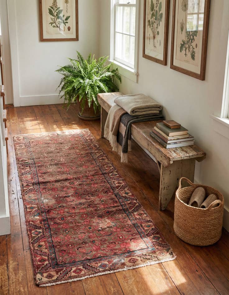 Detail image of 2' 9 x 6' 9  Hand Knotted Ultra Vintage Persian Wool Runner Rug