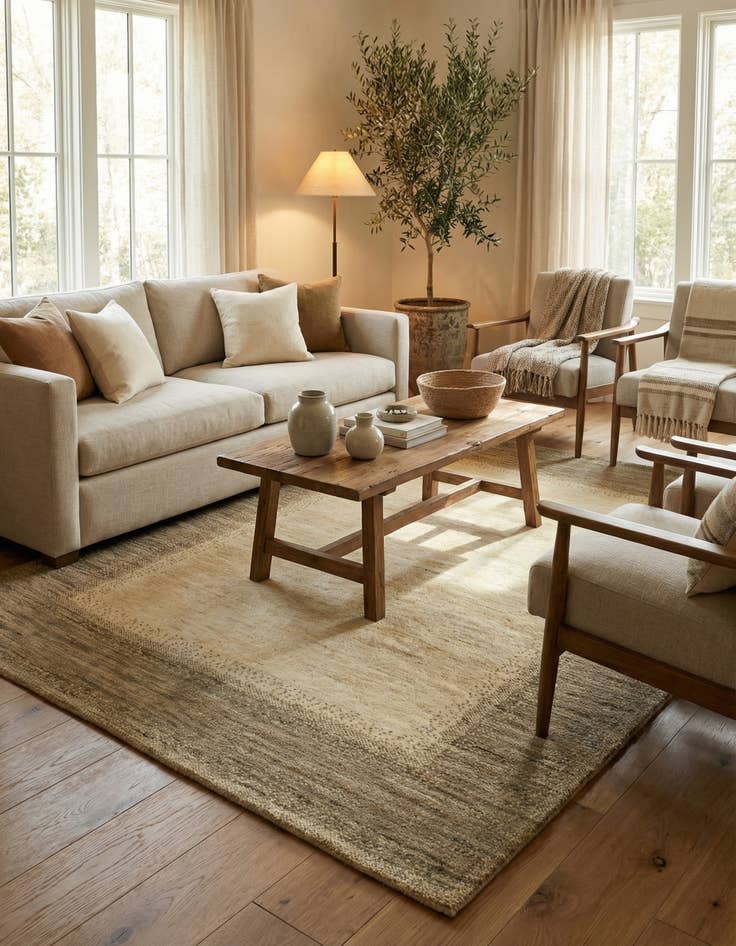 Detail image of 4' 9 x 6' 7  Hand Knotted Kashkuli Gabbeh Wool Rug