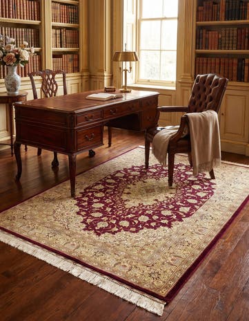 3' 5 x 5' Ghom Silk Rug