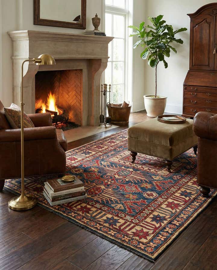 4' 2 x 6' 6 Hand Knotted Kazak Wool Rug