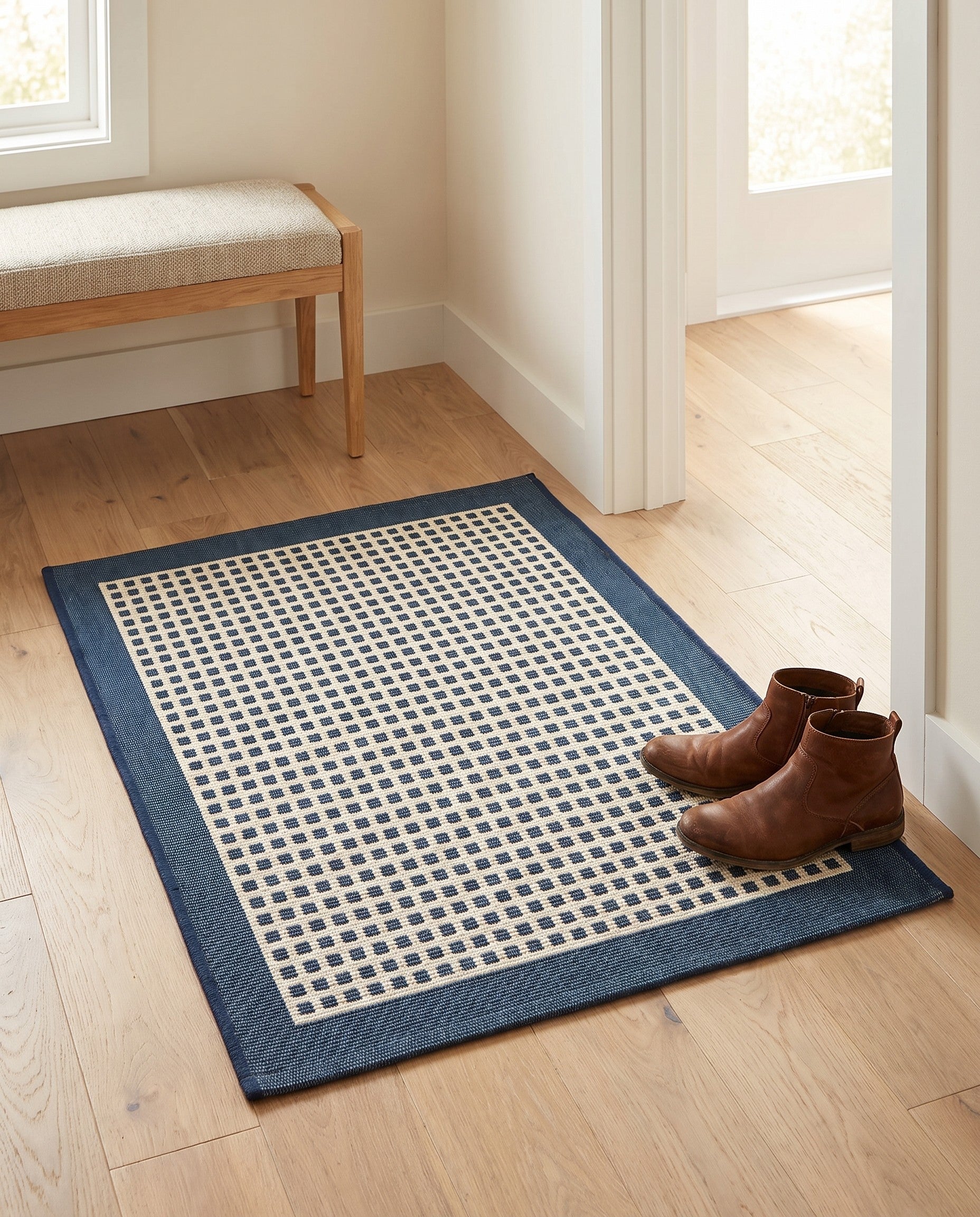 2' x 3' Easy-Clean Border Indoor / Outdoor Rug