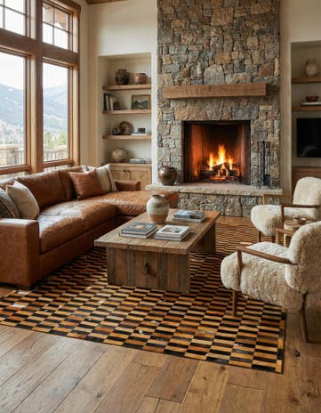8' 2 x 10' 1 Cowhide - Patchwork Rug