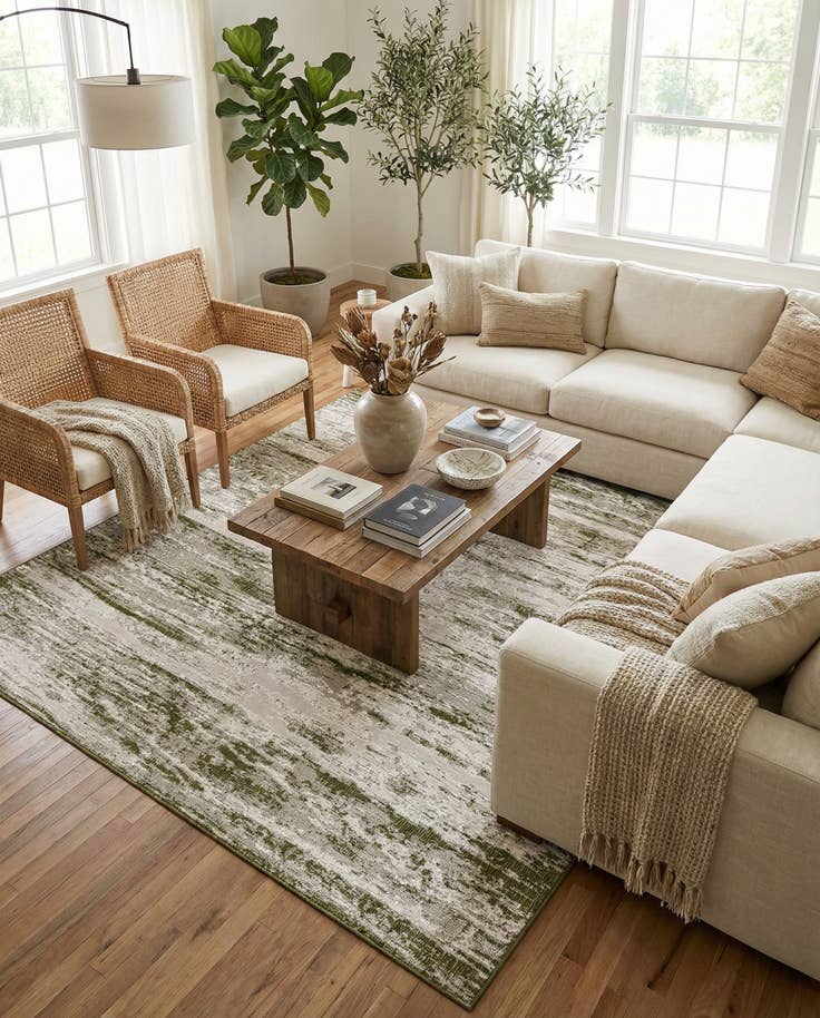 Detail image of 10' x 14' Easy-Clean Modern Indoor / Outdoor Rug