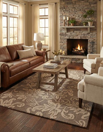 5' x 8' Agra Wool Rug