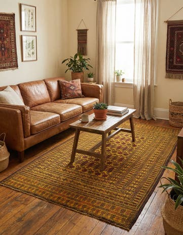 4' x 6' 5 Hand Woven Kilim Afghan Wool Rug