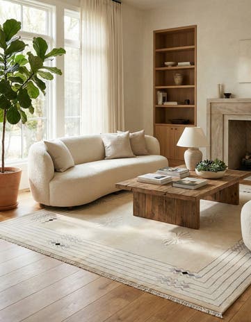 8' x 9' 11 Hand Knotted Darya Wool Rug