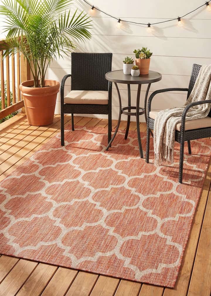 4' x 6' Easy-Clean Trellis Indoor / Outdoor Rug