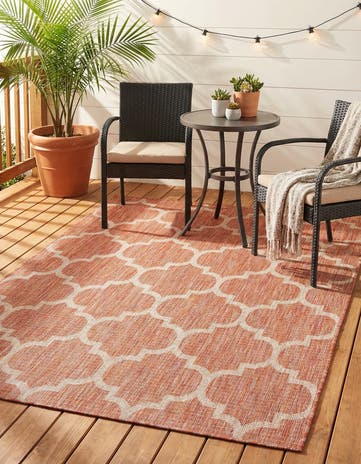 4' x 6' Easy-Clean Trellis Indoor / Outdoor Rug