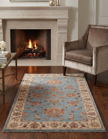 3' 2 x 4' 10 Hand Knotted Ziegler Rug