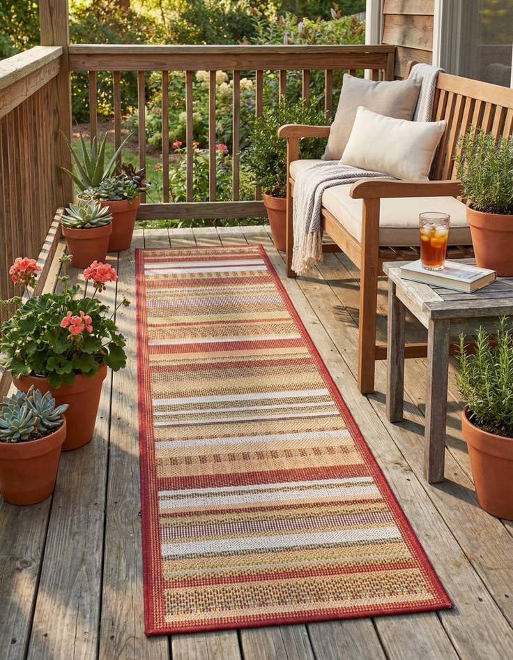 Detail image of 2' x 7' 10  Washable Baja Indoor / Outdoor Runner Rug