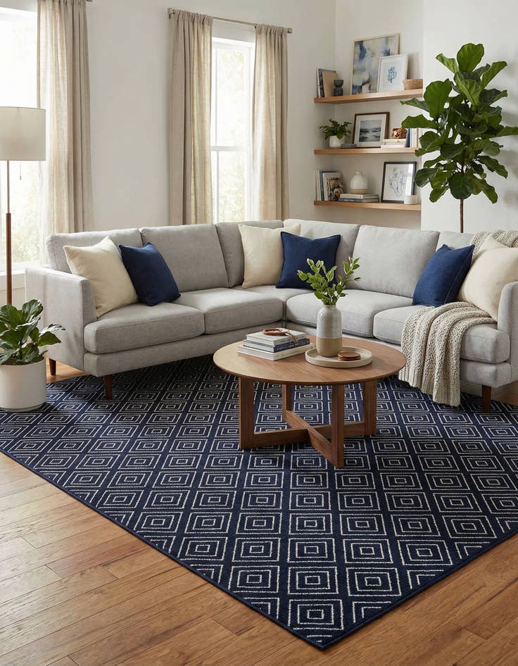 Detail image of  9' x 12'  Washable Sabrina Soto Indoor / Outdoor Rug