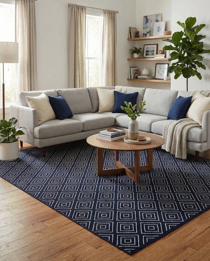 Detail image of 9' x 12' Easy-Clean Sabrina Soto Indoor / Outdoor Rug