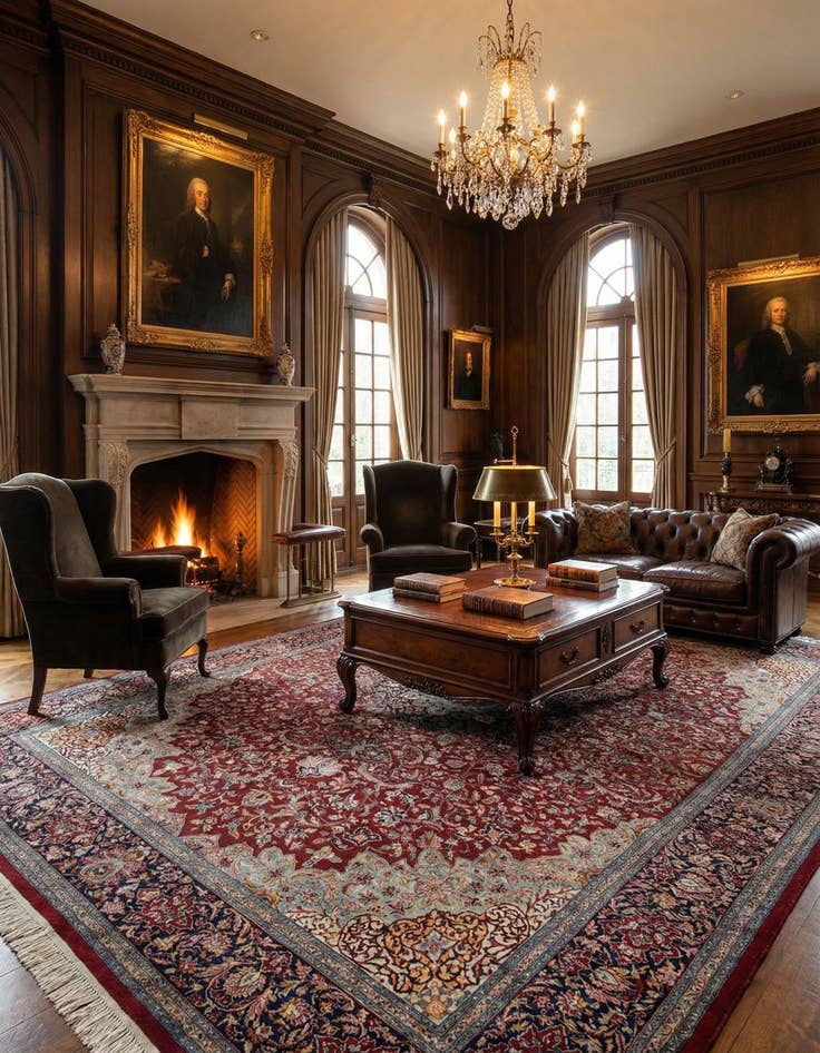 Detail image of 9' 2 x 12' 6  Hand Knotted Kashmir Oriental Wool Rug