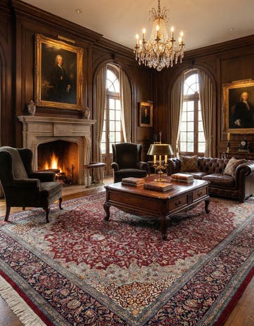 9' 2 x 12' 6 Hand Knotted Kashmir Oriental Wool Rug