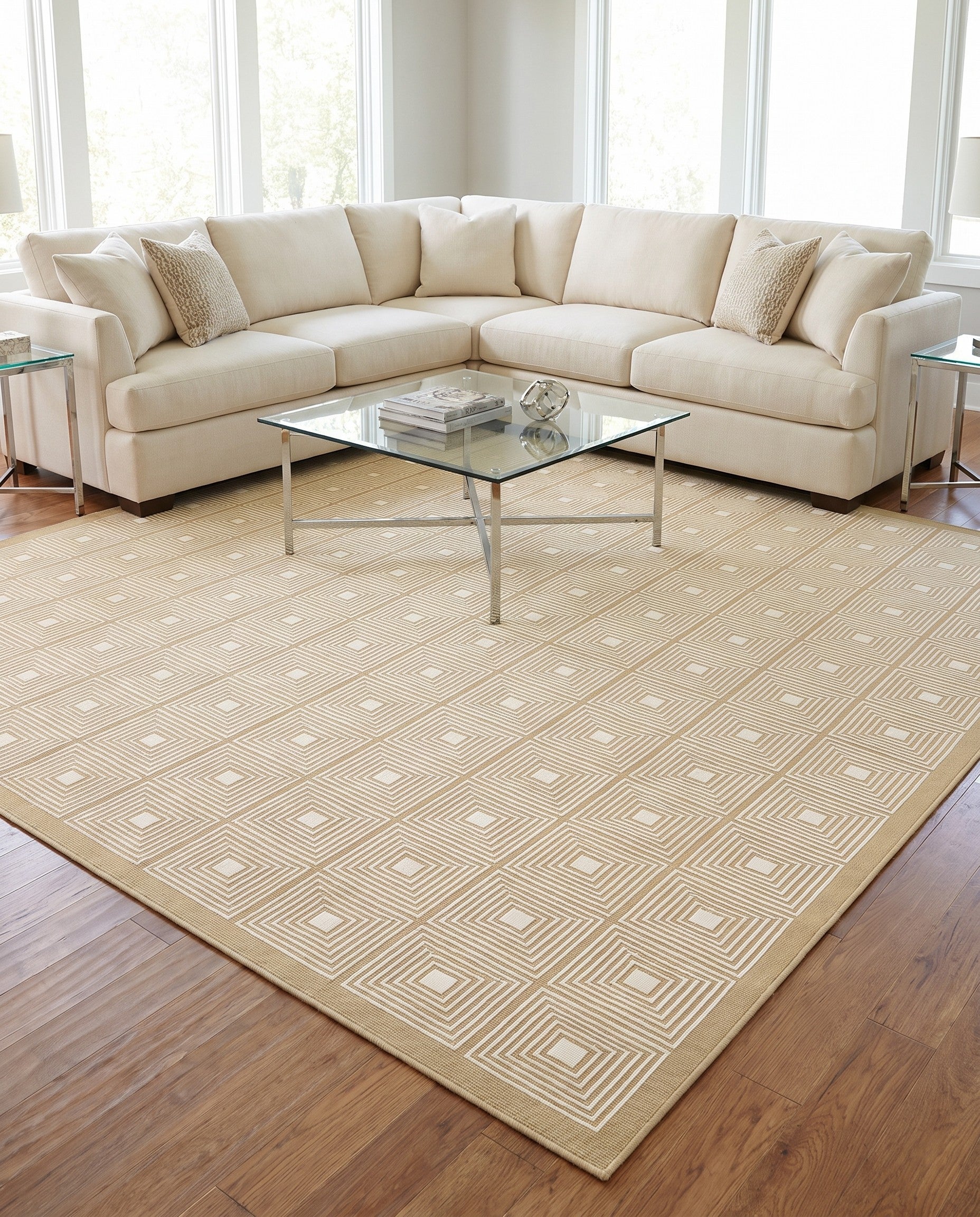 Yellow Aakaar Square Rug