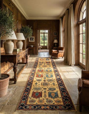 2' 11 x 12' Luribaft Wool Runner Rug