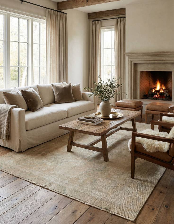 Detail image of 5' 10 x 8' 11  Hand Knotted Ultra Vintage Persian Wool Rug