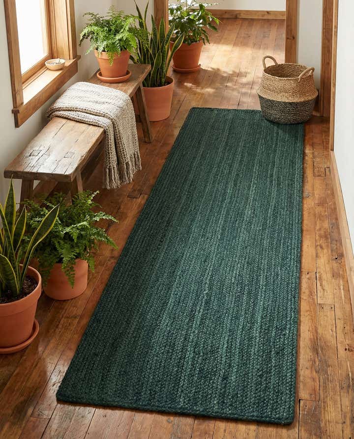 2' x 6' 1 Handmade Braided Jute Runner Rug