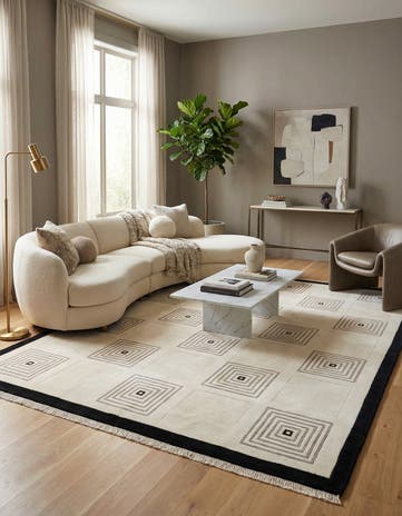 6' 10 x 9' 9 Hand Knotted Darya Wool Rug