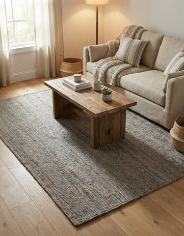 6' 1 x 9' Handmade Braided Jute Rug
